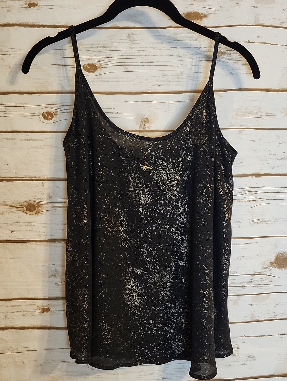 APT 9 Black Metallic Speckle Camisole NWT Size Small